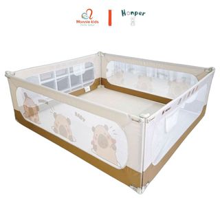 Thanh chắn giường Honper Capybara phiên bản mới cao cấp an toàn cho bé sơ sinh - Monnie Kids