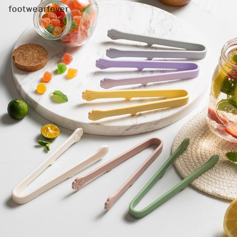 Shoefever] Sáng Tạo Nhật Bản Mèo Paw Shape Silicone Mini Sna Kẹp Thực Phẩm Chống Trơn Trượt Tay Cầm BBQ Bánh Mì Đá Viên Kẹp Phụ Kiện Nhà Bếp Mới