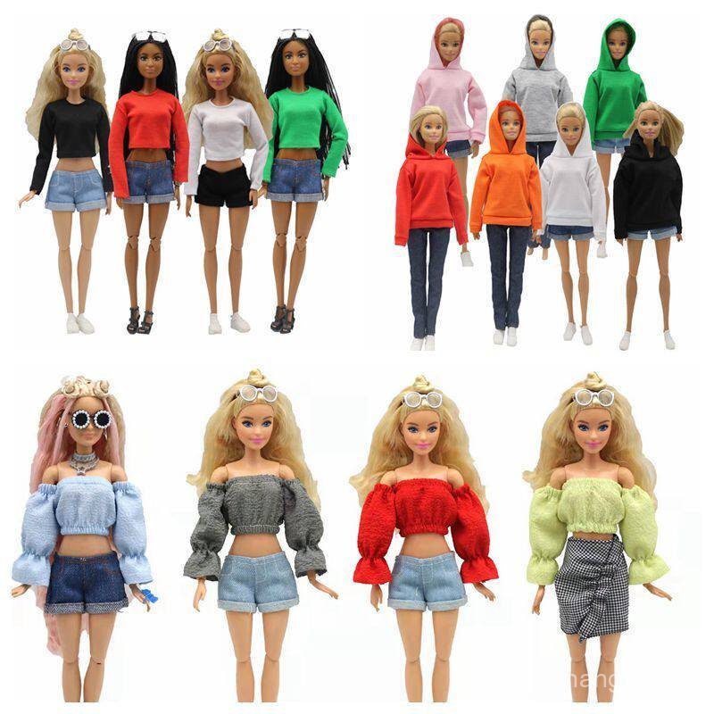 Sản phẩm mới 30cm Quần áo búp bê Top Áo FR Thời trang 6 điểm Phụ kiện búp bê Đồ chơi Barbie Barbie