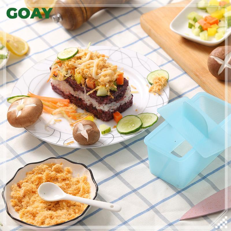 GOAY No Sti Musubi Maker Press With Small Rice Paddle, Sushi Making Kit Onigiri Mold Luncheon Meat P