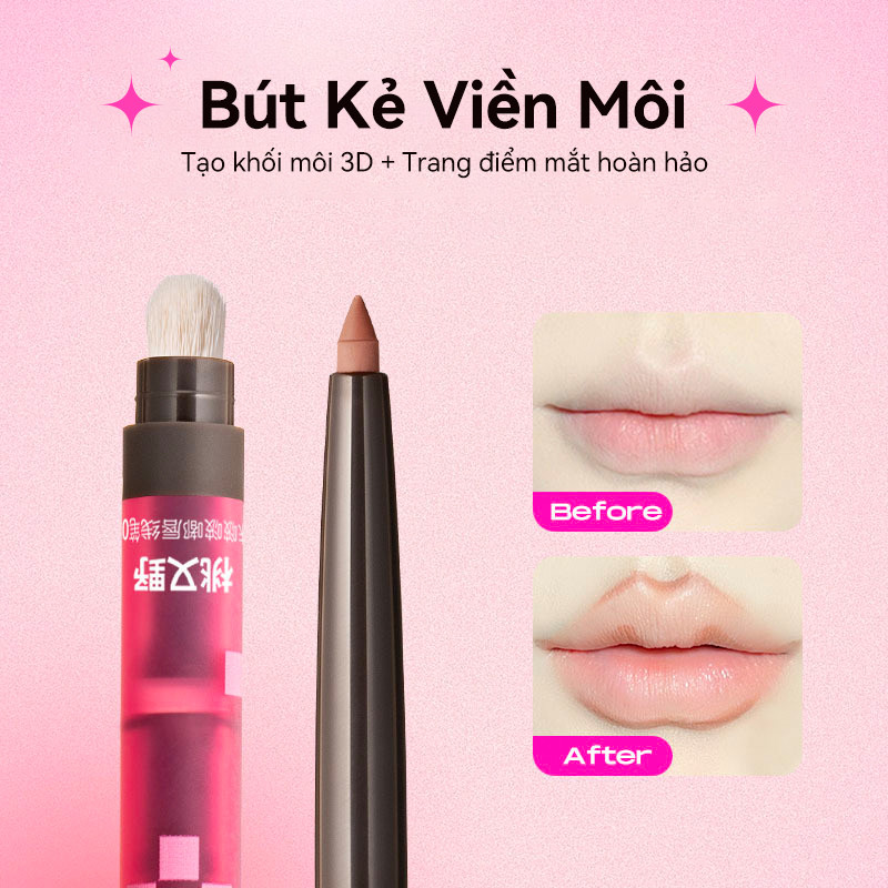 PINKPUNK Chì Kẻ Viền Môi Đa Năng Pinkpunk Magic Line 4in1 – Kẻ Viền Môi, Vẽ Bọng Mắt, Mở Góc Mắt, Tạo Khối Mũi | BigBuy360 - bigbuy360.vn