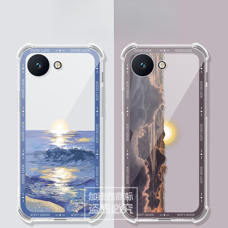 Dành cho Vỏ điện thoại Blue Fox NX1 Bao gồm tất cả Vỏ bảo vệ BLUEFOX233055Vỏ sơn màu xanh trong suốt