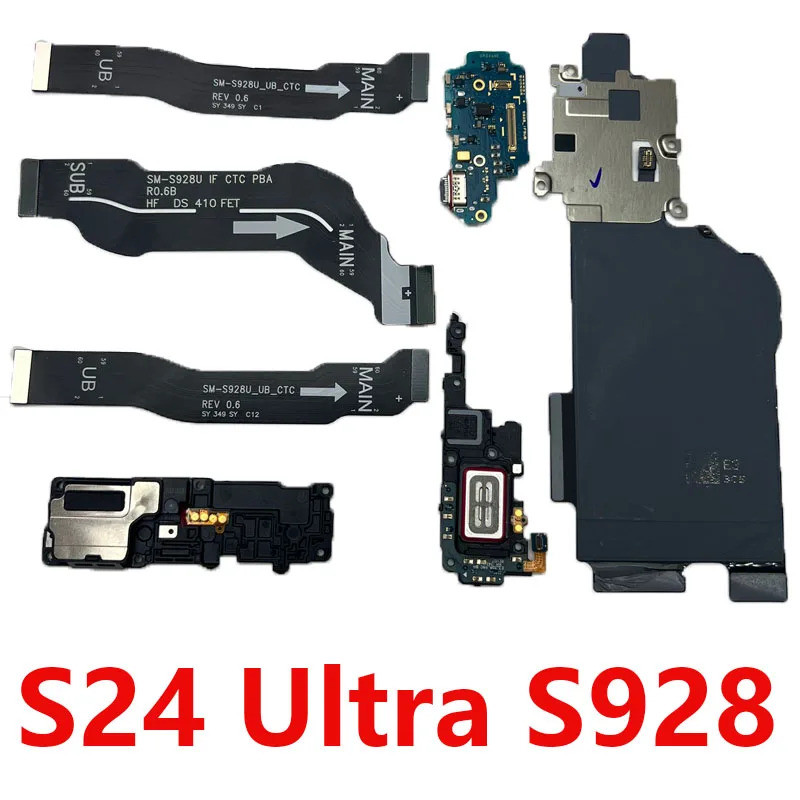 Dành Cho Samsung Galaxy S24 Ultra S928 NFC Không Dây 5G mmWave Loa Tín Hiệu LCD Ăng Ten Chính Micro 