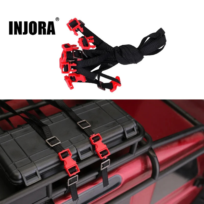 INJORA 5 CÁI Cân Hành Lý Dây Giá Treo Mái Dây Buộc Dây Cho 1: 10 RC Xe Bánh Xích Trục SCX10 90046 TR