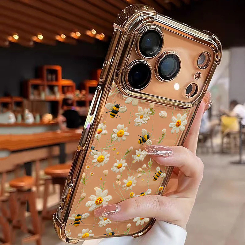 Daisy Love Heart Leaves Plant Cover Cho Infinix Note 60 50 Pro Plus 50S 50X 40 30 Hot 70 50i 40i 30i