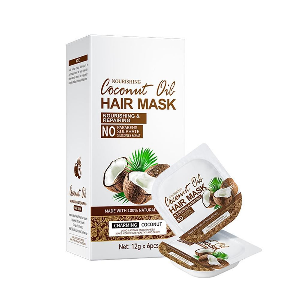 CoconutoothingHairMask-6Pack (0.42ozEach), ❈ ้ ❈TreatmentforDry & ❈, Nuôi dưỡngHairMaskPacketsforHyd
