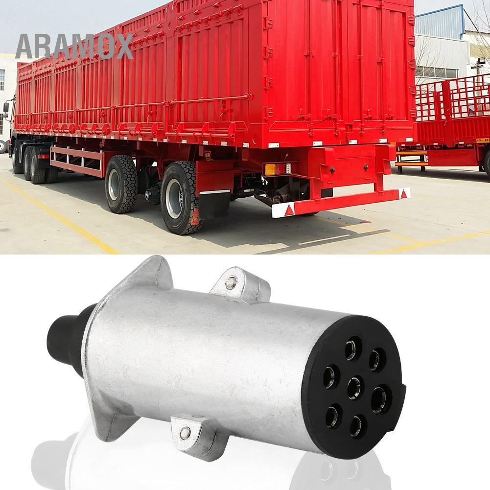 Aramox 24V 7 Pin Trailer Plug N Type Connector Adaptor Đèn nguồn Xe tải caravan Lý tưởng Thanh kéo m