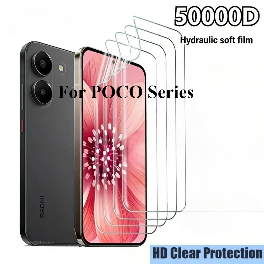 HD Trong Suốt Hydrogel Cho Xiaomi POCO X8 Pro Max F8 M8 Pro F8 Ultra Bảo Vệ Màn Hình Cho Redmi Turbo
