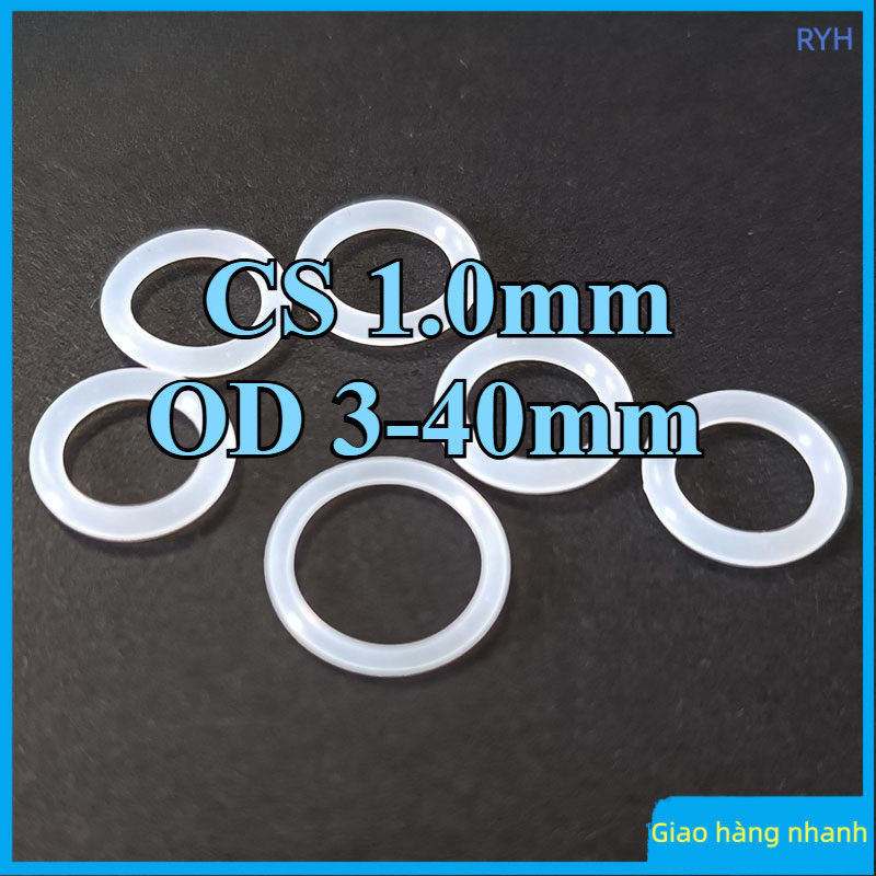 White silicone ring, food grade O-ring, waterproof rubber ring, elastic sealing ring，Bền đẹp chịu nh