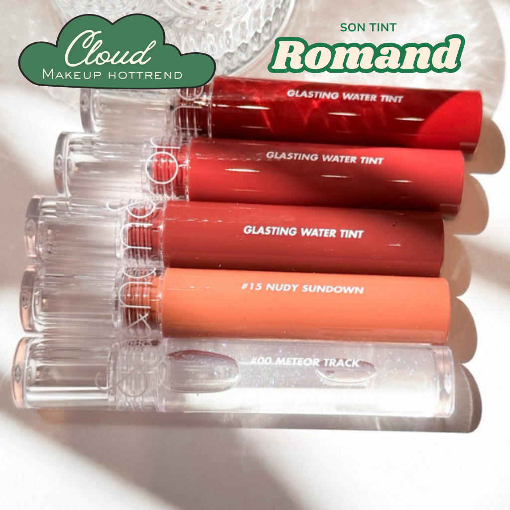 Son Tint bóng siêu lì Romand Glasting Water Tint 4g