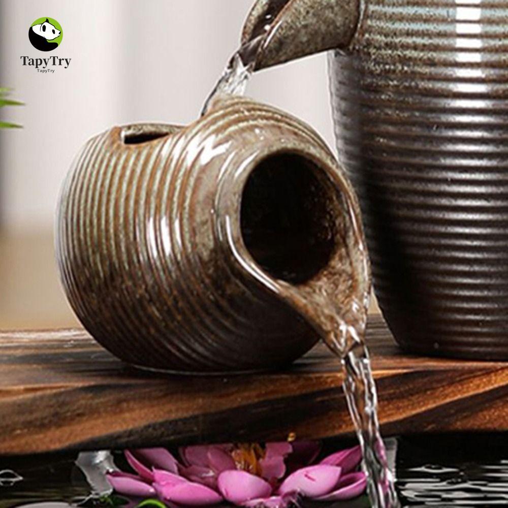 Lọ thác nước tuần hoàn ALISON, Chậu đất sét nước tuần hoàn trang trí nhẹ, Chậu hoa mở đầu đa chức nă