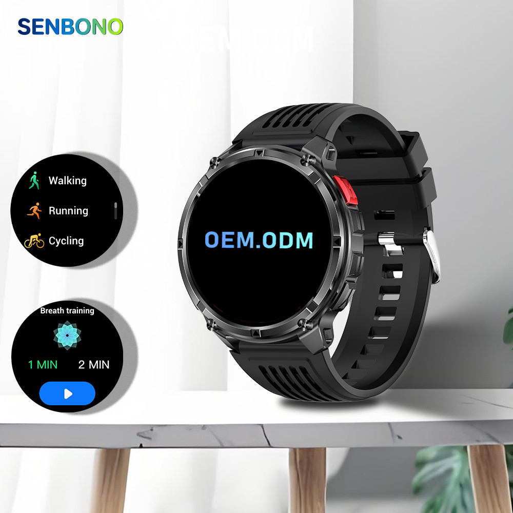 SENBONO HT33 2025 1100mAh Pin Lớn Có Thể Tùy Chỉnh Đồng Hồ Thể Thao Thông Minh Gọi Bluetooth Nam The
