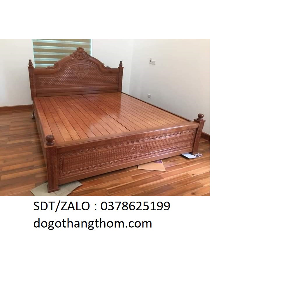 giường ngủ hoàng gia gỗ sồi 1m8x2m , hàng mới