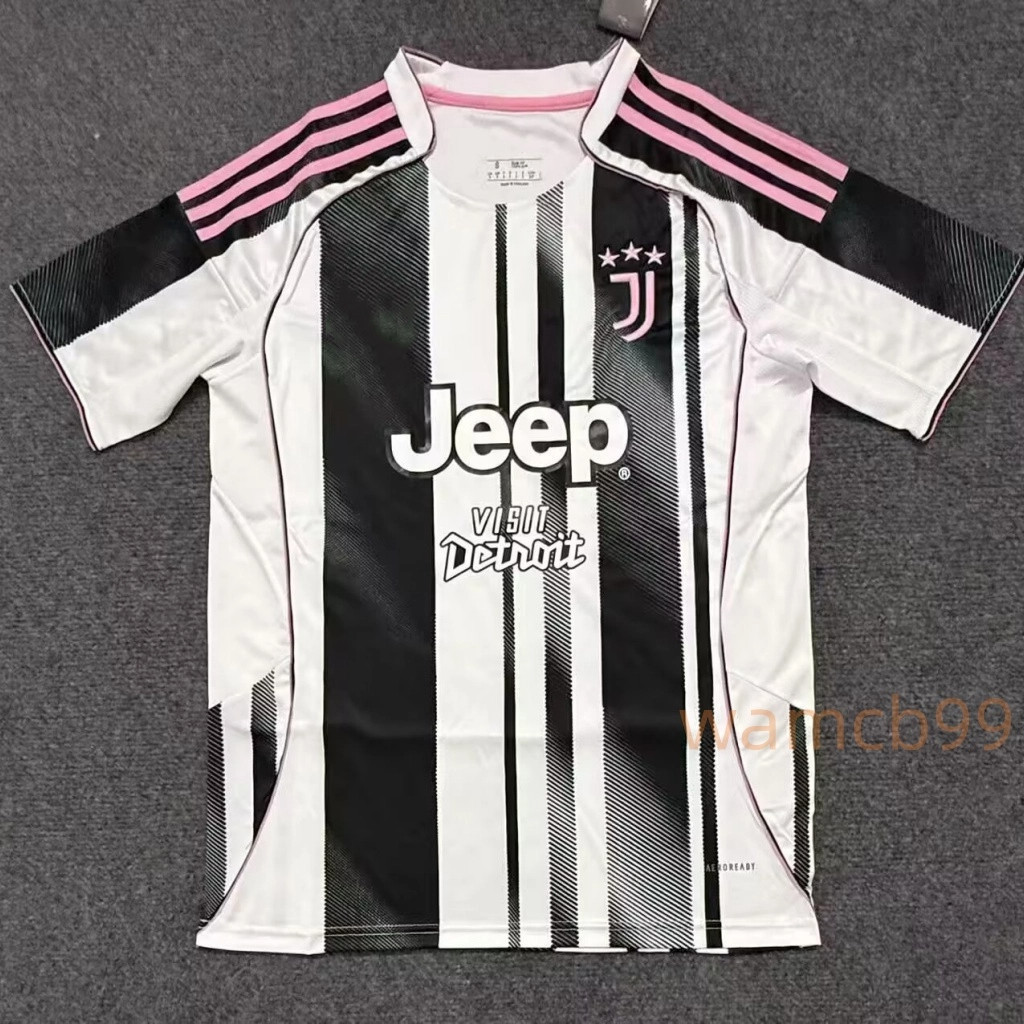 Áo thi đấu Juventus Home Jersey 2025, ngắn tay, phù hợp unisex