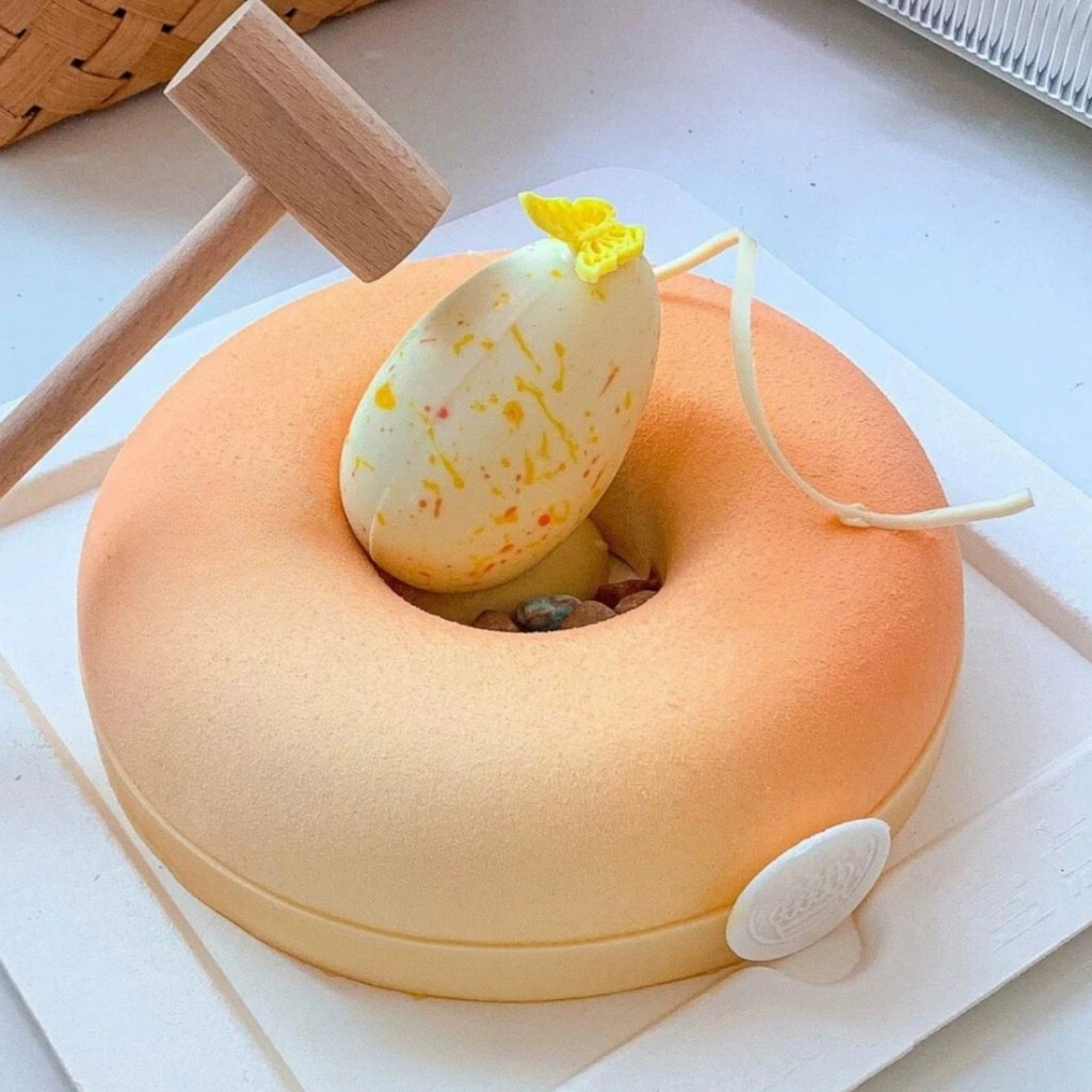 Khuôn Silicon Donut Lớn Khuôn Mousse Pháp Khuôn Tròn Bánh Donut Khuôn Nướng Bánh