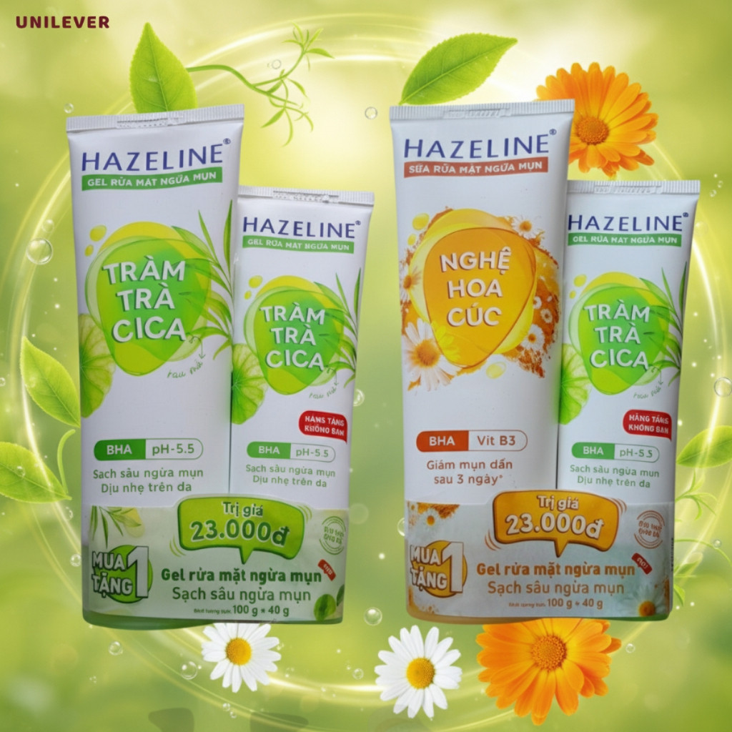 [HÀNG CHÍNH HÃNG] SỮA RỬA MẶT HAZELINE CÓ TẶNG