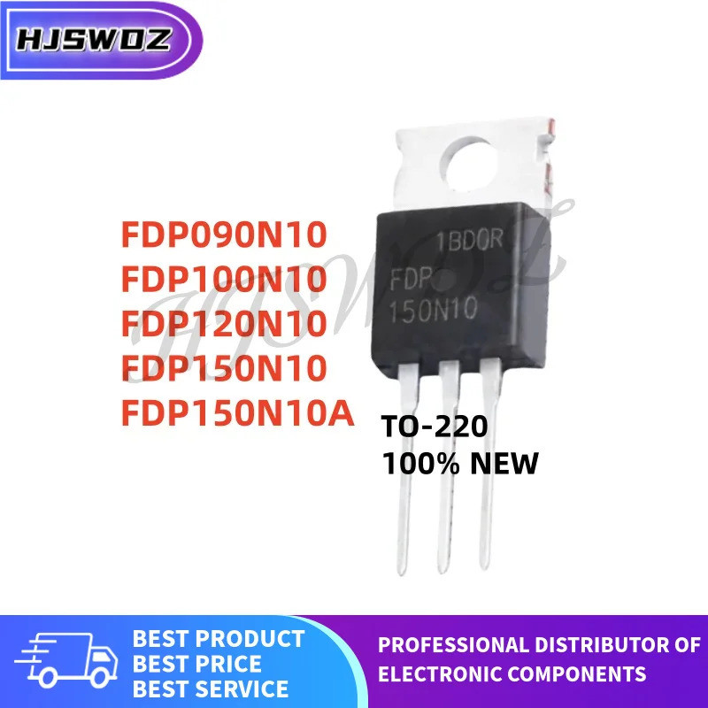 5 Chiếc FDP090N10 FDP100N10 FDP120N10 FDP150N10 FDP150N10A TO-220 Hiệu Ứng Trường Transistor