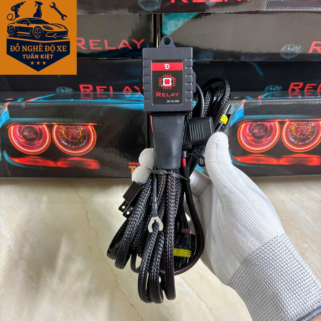 Relay điện tử H4 độ đèn pha, đèn gầm loại xịn