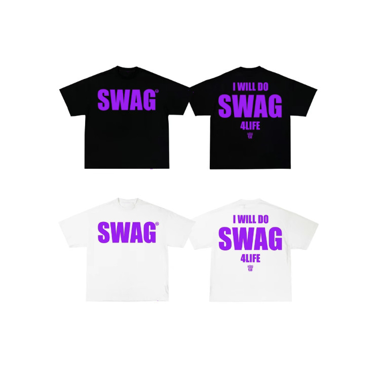 SWAG 4LIFE Áo thun dạo phố đen trắng UNISEX