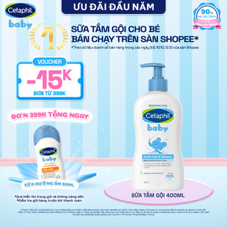  Sữa tắm gội dịu lành cho bé CETAPHIL BABY GENTLE WASH & SHAMPOO 400ML 