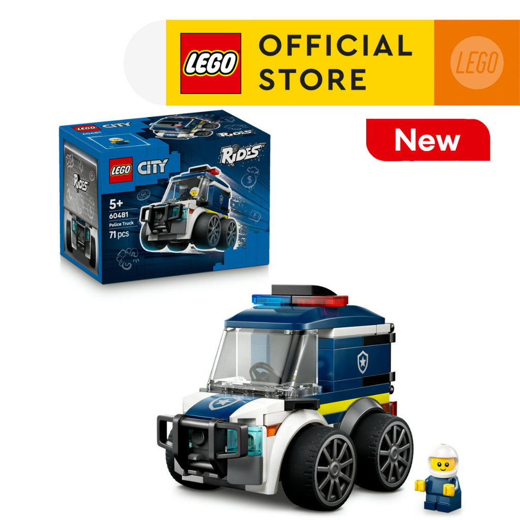 LEGO CITY 60481 Đồ Chơi Lắp Ráp Rides - Xe Tải Cảnh Sát (71 Chi Tiết)