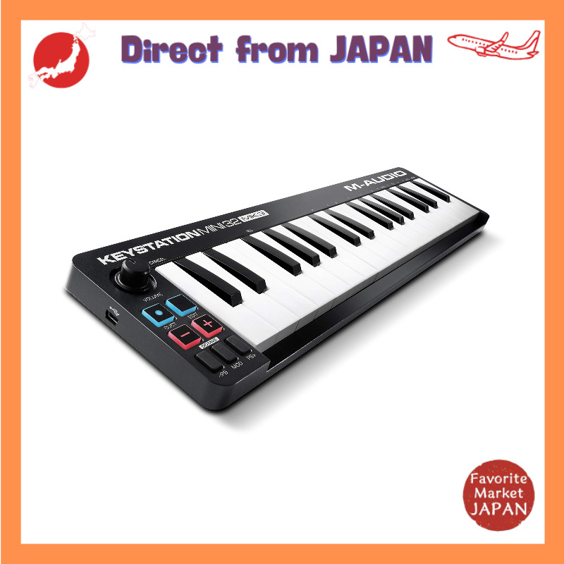 Bàn phím MIDI USB M-Audio, 32 phím mini có cảm biến velocity, kèm phần mềm, điều khiển DAW, di động 