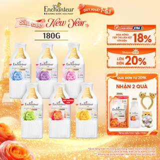   CẢI TIẾN MỚI  Sữa tắm hương nước hoa dưỡng da thơm mịn Enchanteur 180g  5 mùi - Bao bì thay đổi tùy đợt nhập hàng  