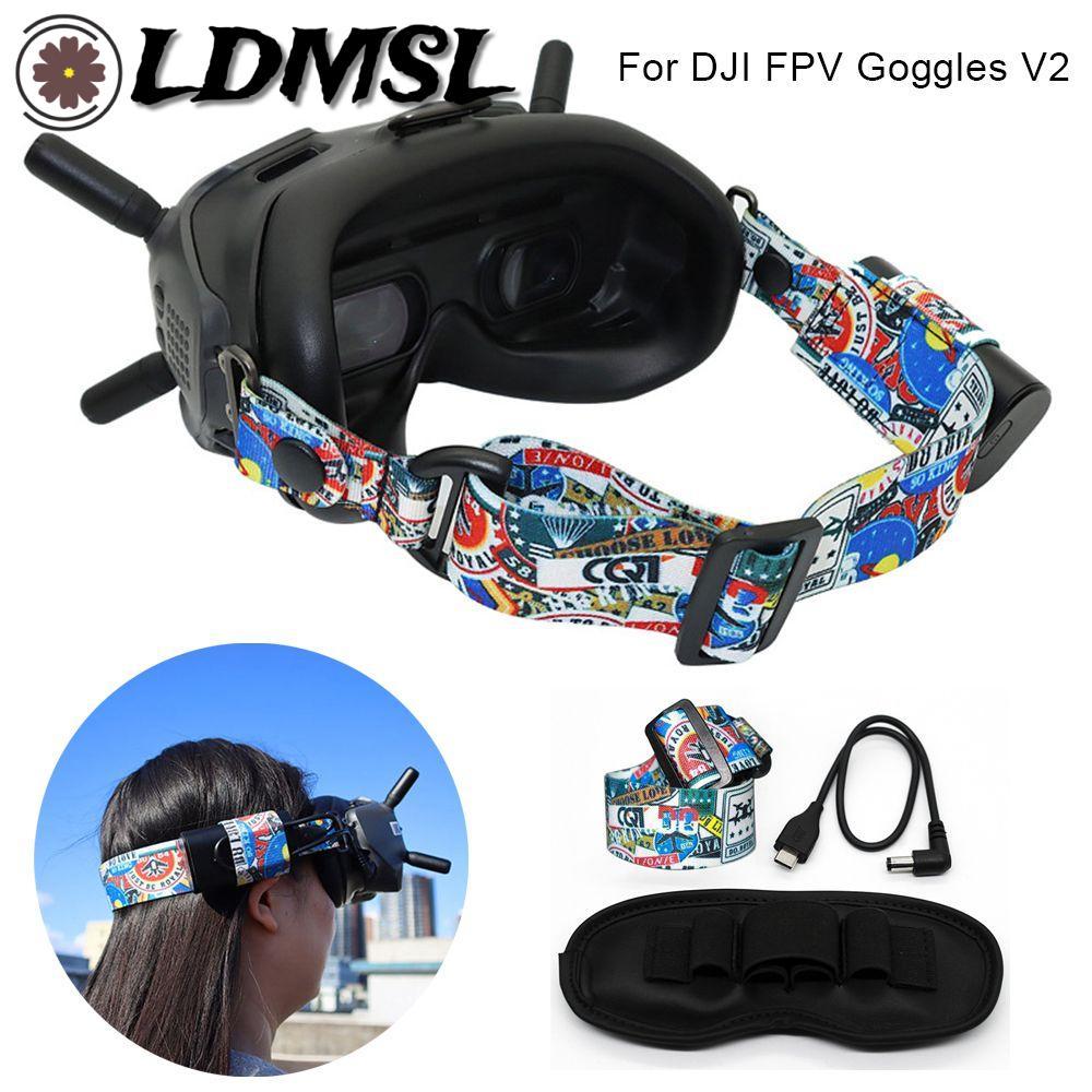 LDMSL Dây Đeo Đầu Trà Bền Với Lỗ Pin Cho Kính Bảo Hộ DJI FPV Goggles V2