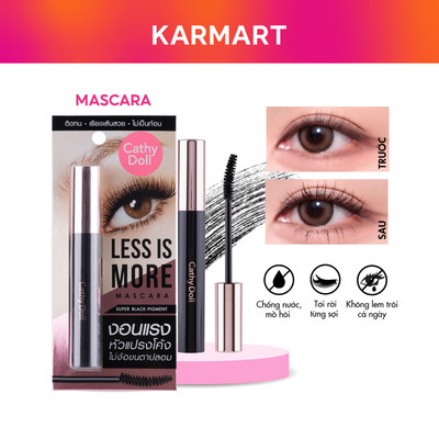 Mascara Giúp Tơi Mi Cathy Doll, Lâu Trôi Và Hỗ Trợ Làm Cong Mi Less Is More Mascara 8g