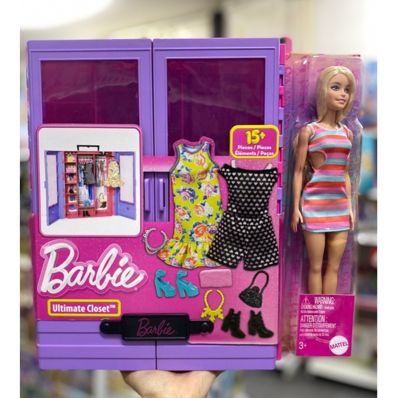 Tủ quần áo cho búp bê HJL66 Barbie Fashionistas Ultimate Closet Portable Fashion Toy with Doll