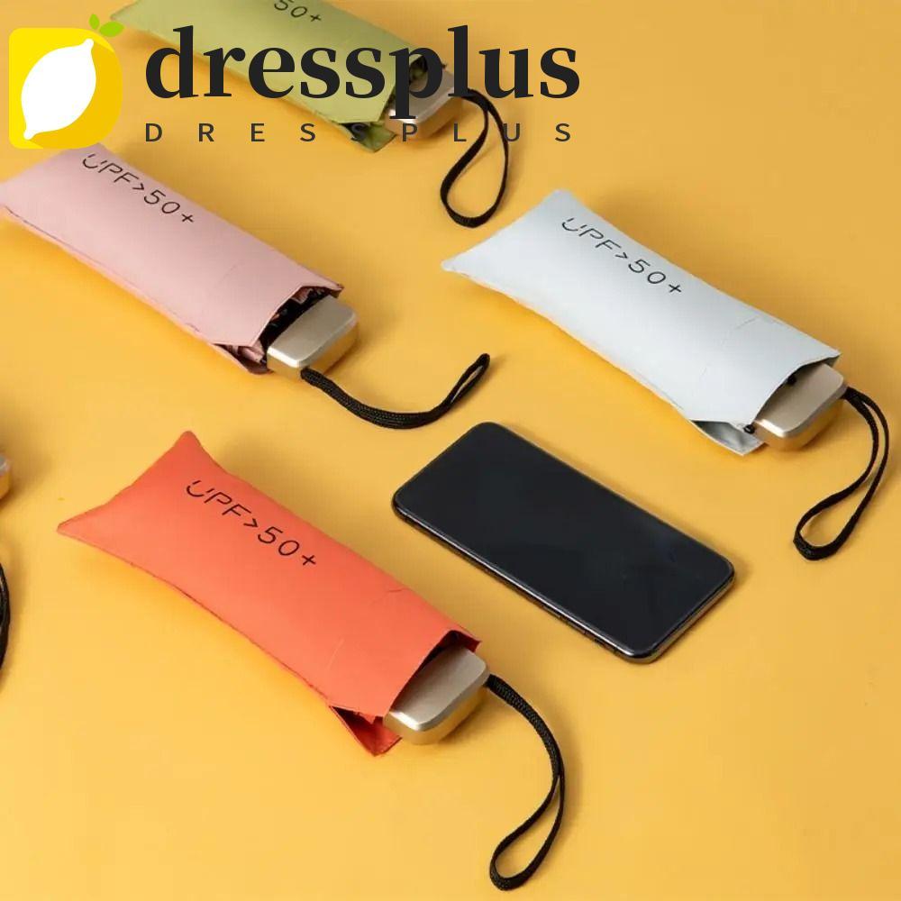 DRESSPLUS Mini Sun Umbrella, Ô Mini Chống Nắng Di Động, Ô Gấp Vinyl UV Gấp 6 Vành Viên Nhỏ Gọn Ô Du 
