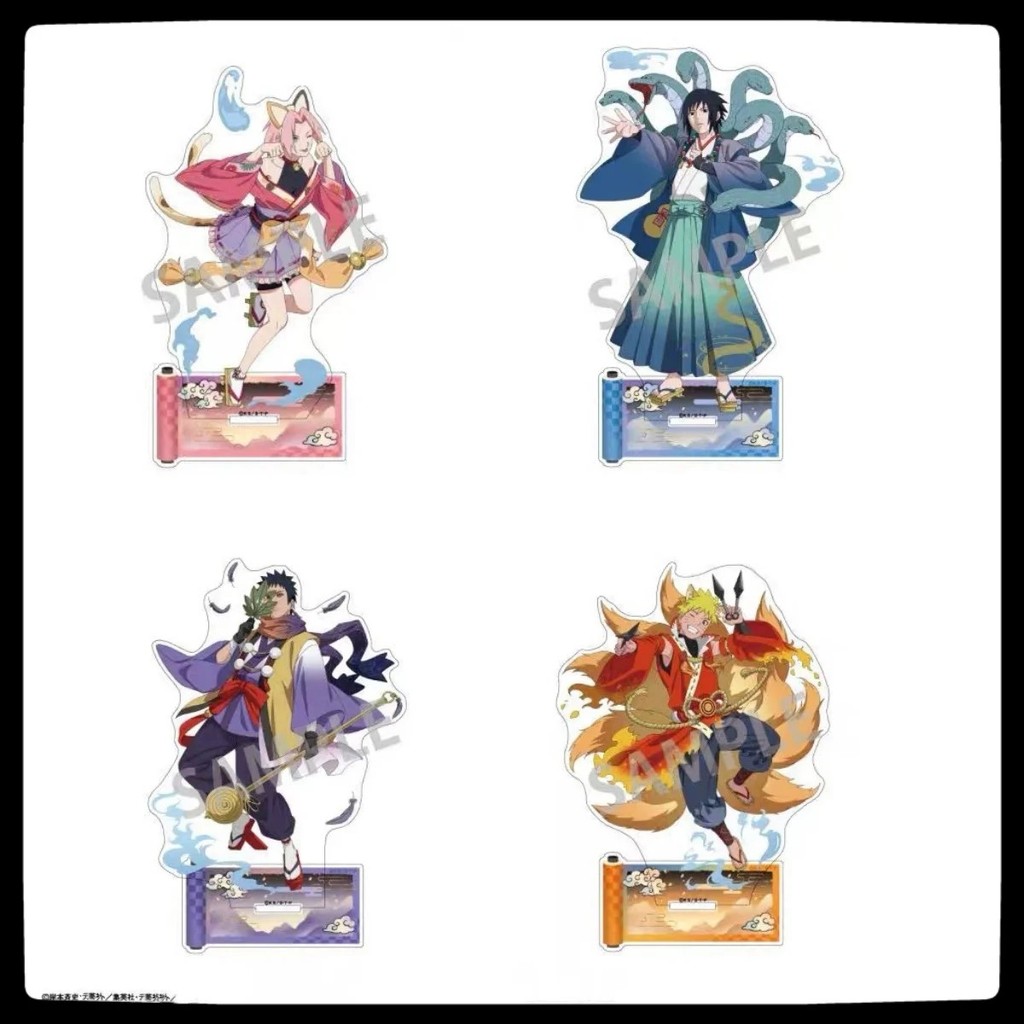 Mô hình Standee Naruto Acrylic trang trí bàn học Uzumaki Naruto Uchiha Sasuke Sakura Kakashi Obito p