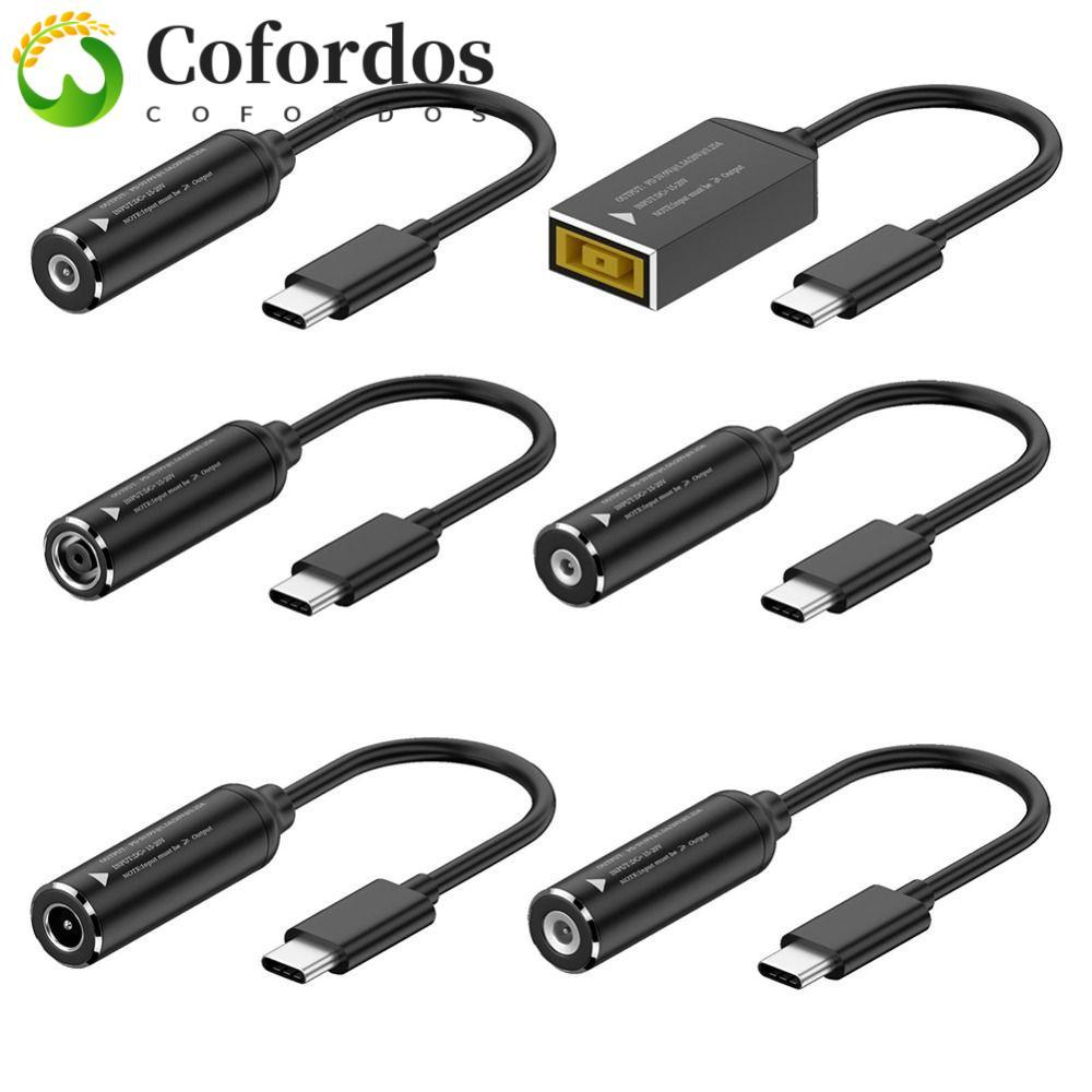 Cáp sạc COFORDOS Type-C sang DC Jack, Cáp sạc DC 5 / 9 / 20V DC sang Type-C, 3A Nhận dạng tự động Đầ