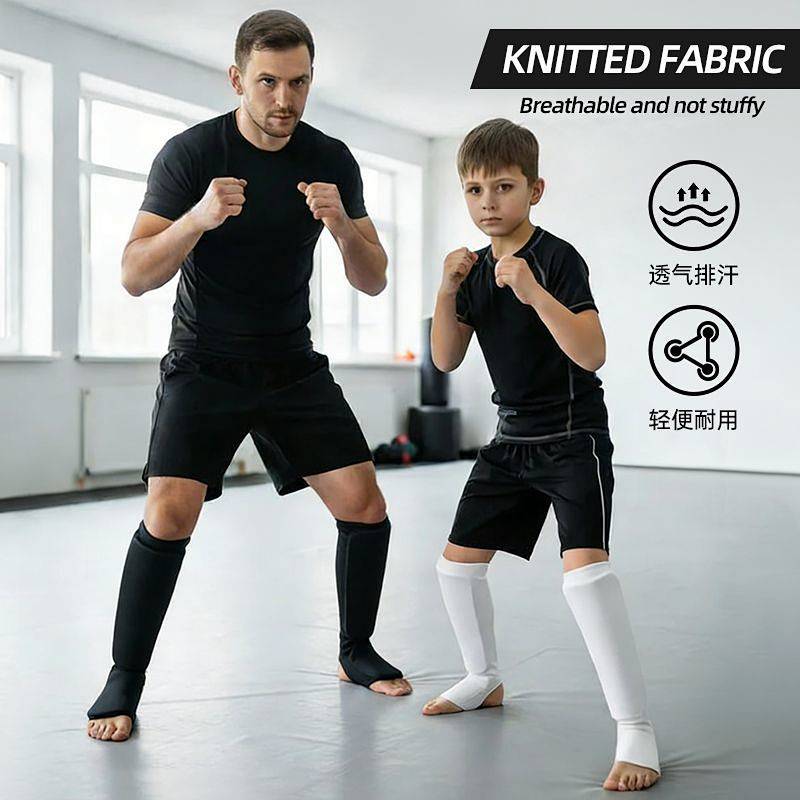 Leg Guard for Boxing Sanda Muay Thai Fight with Instep Cotton Shin Guard Shank Protection Thickened 