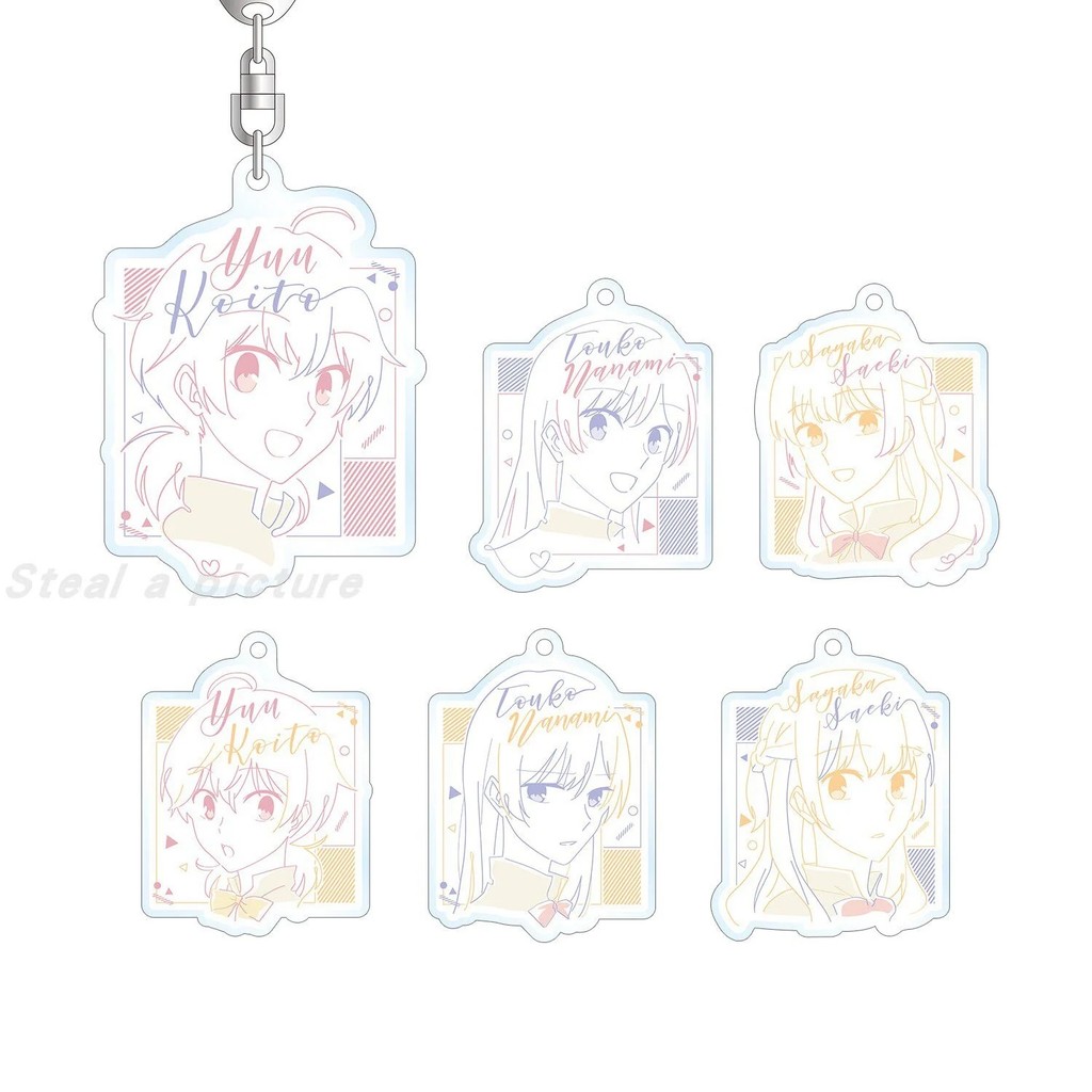 Móc khóa Anime Bloom Into You Yuu Koito Touko Nanami Sayaka Saeki mica acrylic trong suốt in hình nh
