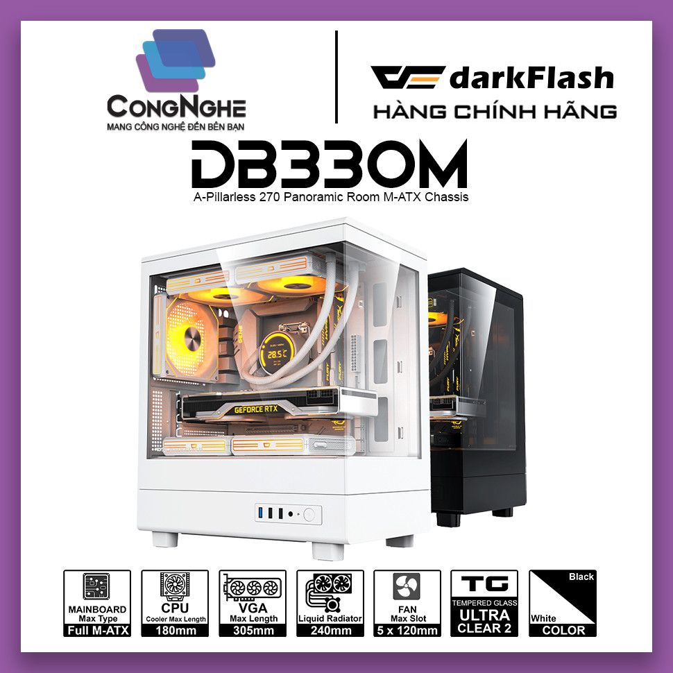 VỎ CASE MÁY TÍNH DARKFLASH DB330M (Full M-ATX)