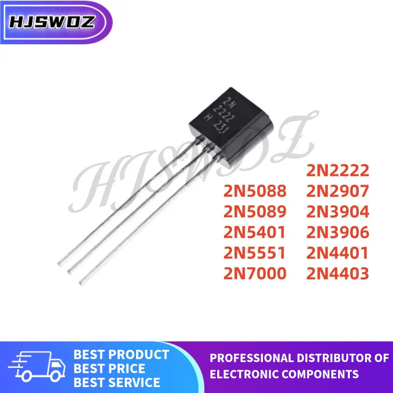 100 chiếc TO-92 2N4403 2N3904 2N5551 2N7000 2N4401 2N5088 2N3906 2N2907 2N222 2N5089 2N5501 SWR7 MỚI