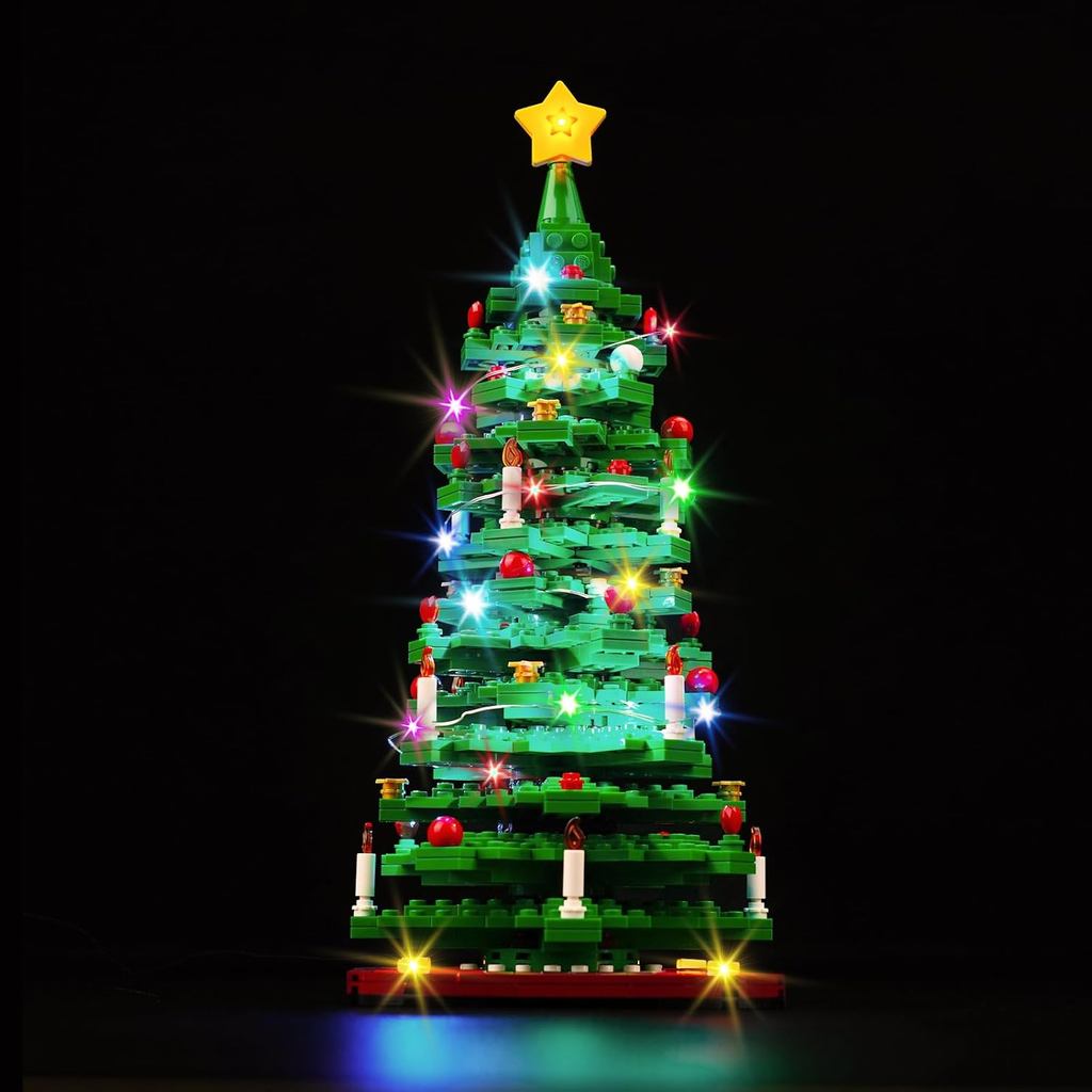 Bộ đèn Led nâng cấp Tương thích với bộ xây dựng cây thông Noel Lego, trang trí đèn Tương thích với L