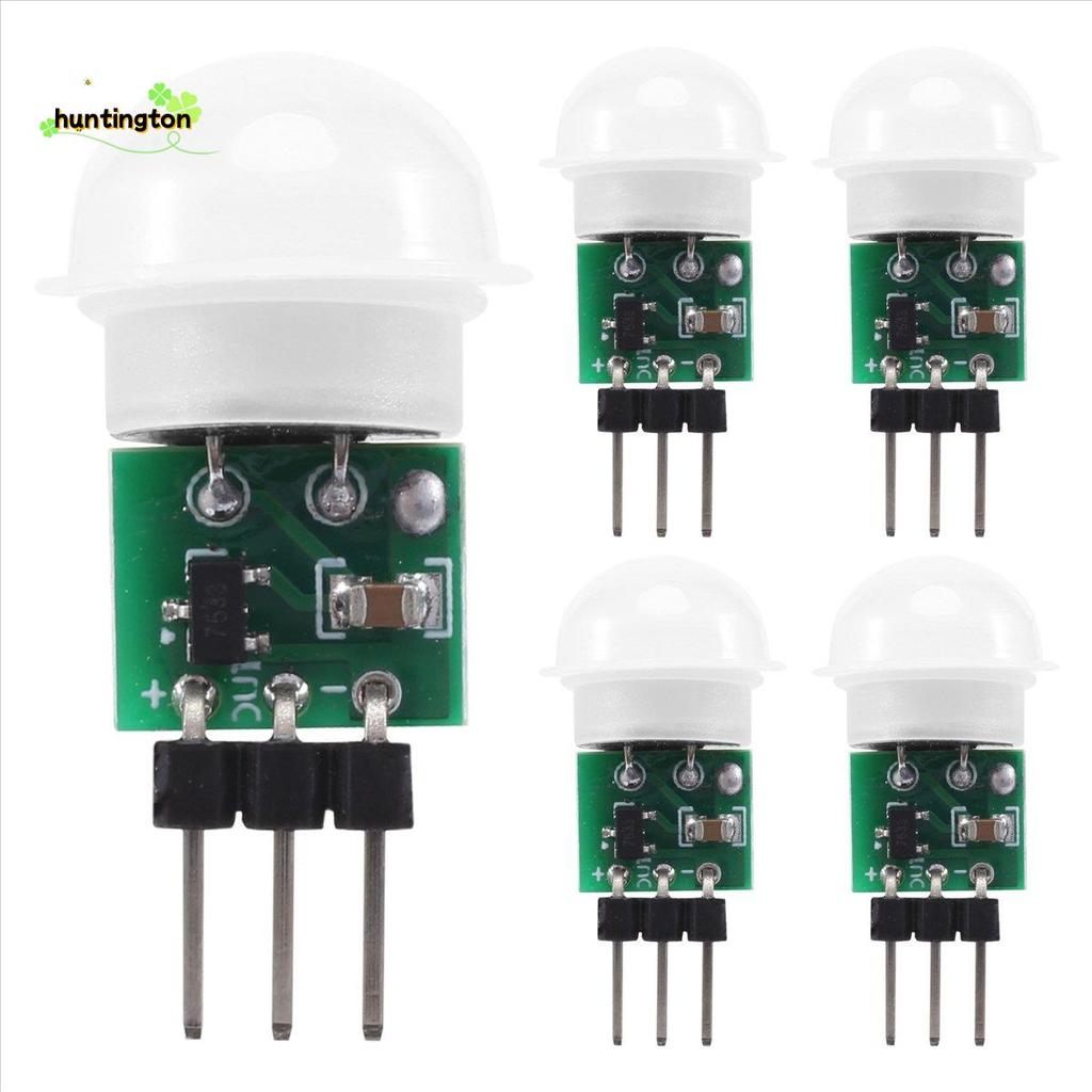 Cảm Biến PIR AM312, 5 Gói Cảm Biến Chuyển Động PIR Ngoài Trời Mini Pyroelectric Hồng Ngoại PIR Con N