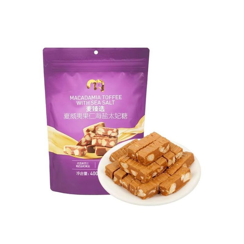 Pdd / / 4.20.5 Siêu thị McDonald Macadamia Nuts Muối biển Toffee 400g Túi Nuts Đồ ăn nhẹ thông thườn