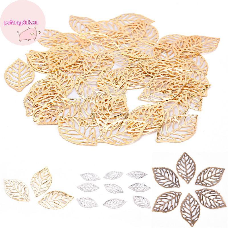 Pufangpink Charm Filigree Lá Rỗng - DIY Trang Sức Thủ Công Việt Nam