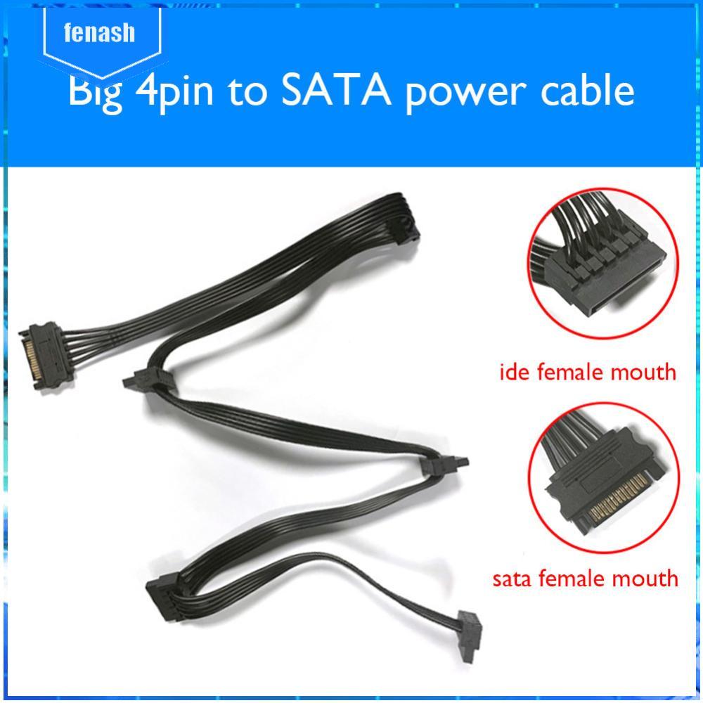 Cáp chia nguồn ổ cứng Molex 4 Pin 1 đến 5 SATA 15 Pin 18AWG 4 [fenash.vn]