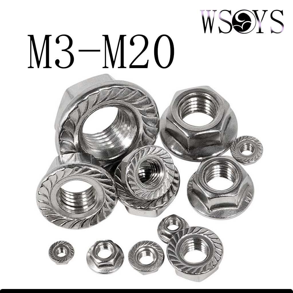 inox 304 Đai ốc Ecu liền ecu liền vành Vành M3-M20 [WSYS-MB-FLM]