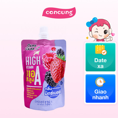 Nước thạch Jelly GUMI GUMI Vitamin A vị mix quả mọng 135g