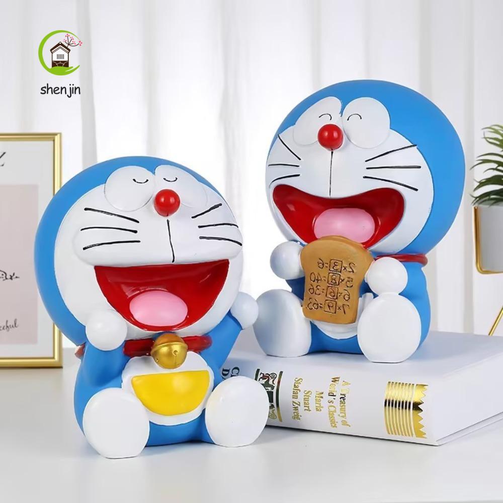 SHENJIN Doremon Heo Đất, Hình Mô Hình Tiết Kiệm Xe Tăng Đôrêmon Hộp Đựng Tiền, Đồ Trang Trí Để Bàn T
