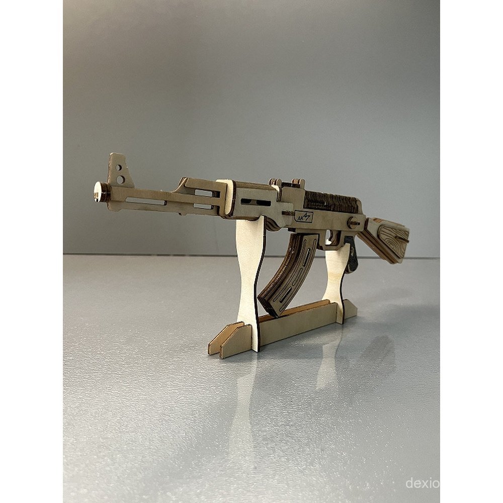 AK47 Gỗ Tiểu Liên Súng Mô Hình 3D Xếp Hình Hội Bé Trai Giáo Dục Handmade Đồ Chơi Súng Ba Chiều Xếp H
