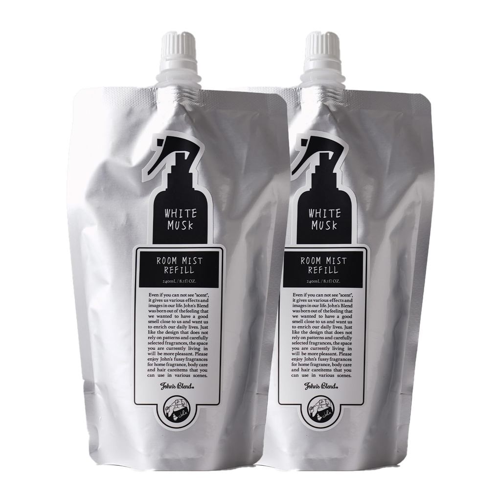 White Musk Air Freshener Spray Refill John's Blend 240mL 2-Pack Room Spray Deodorizer Entrance Car R