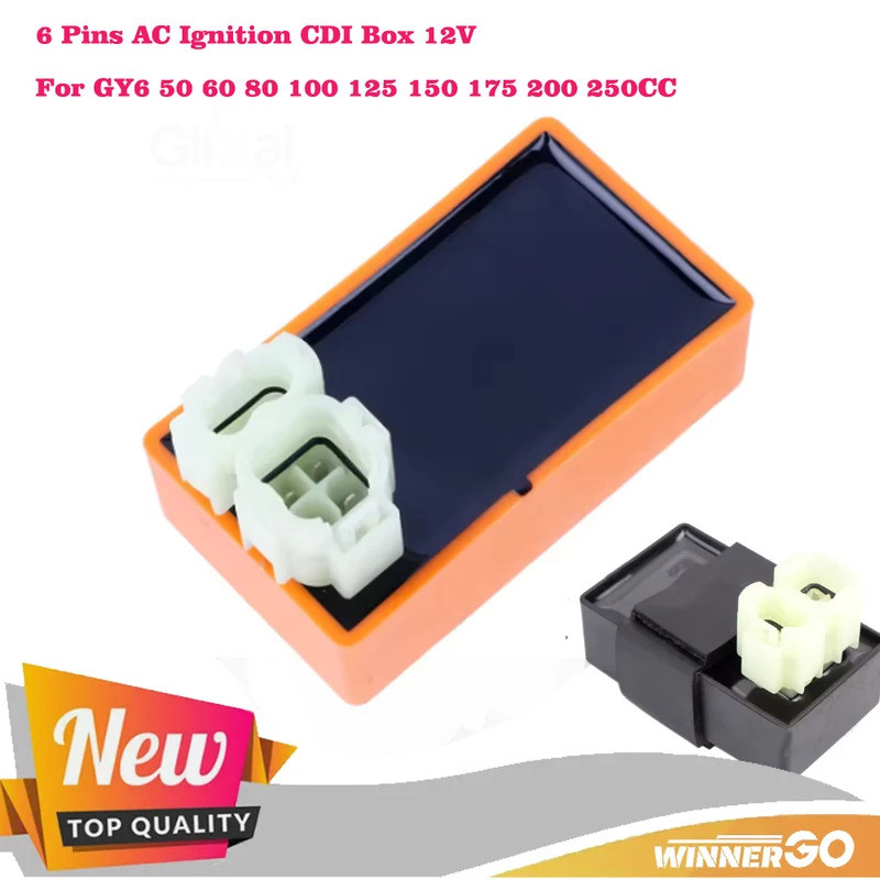 6 Chân AC Đánh Lửa CDI Hộp 12V Cho GY6 50 60 80 100 125 150 175 200 250CC Động Cơ Đa Năng Xe Tay Ga 