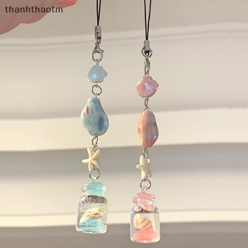 THH trong suốt Keychain gió Chime Keyring điện thoại di động dây buộc túi trang trí. N