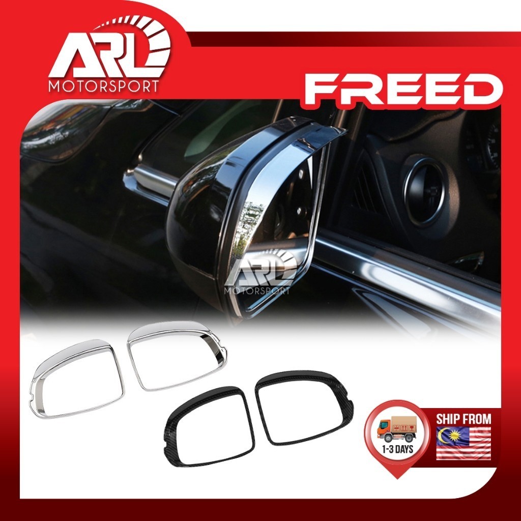 Honda Freed GB5 GB7 Khung Gương Chiếu Hậu Bên Chống Mưa Carbon Chrome 2016-2024 ARL Motorsportauto P